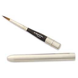 Escoda Prado Tame Synthetic Travel Brush - Round, Size 6, brush top and handle