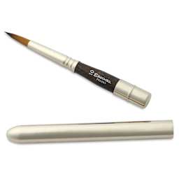 Escoda Prado Tame Synthetic Travel Brush - Round, Size 10, brush top and handle