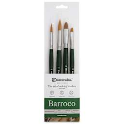 Escoda Barroco Toray Gold Synthetic Brush - Series 8915 Set of 4, front of the packaging