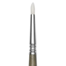 Escoda Signature Ali Cavanaugh Perla Synthetic Brush - Round Short Pointed, Size 4, close-up