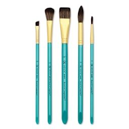 Royal & Langnickel Menta Synthetic Squirrel Ceramic Brush Set - Set of 5
