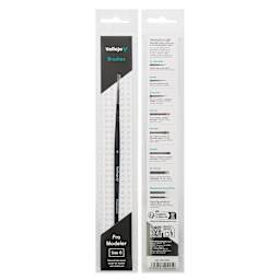 Vallejo Natural Pro Modeler Brush - Round, Size 0, front and back of packaging