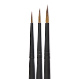 Vallejo Natural Pro Modeler Brushes - Detail Set of 3, close up