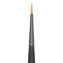 Vallejo Synthetic Golden Toray Hobby Brush - Detail Round, Size 0, close up