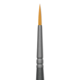Vallejo Synthetic Golden Toray Hobby Brush - Detail Round, Size 2, close up