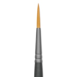 Vallejo Synthetic Golden Toray Hobby Brush - Detail Round, Size 4, close up