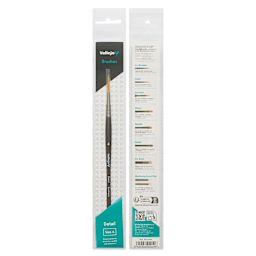 Vallejo Synthetic Golden Toray Hobby Brush - Detail Round, Size 4, front and back of packaging