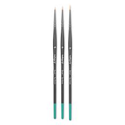 Vallejo Synthetic Golden Toray Hobby Brushes - Detail Definition, Set of 3