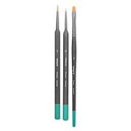 Vallejo Synthetic Golden Toray Hobby Brushes - Precision Starter, Set of 3