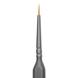 Vallejo Synthetic Golden Toray Hobby Brush - Precision Round, Size 2/0, close up