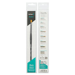 Vallejo Synthetic Golden Toray Hobby Brush - Effects Flat, Size 4, front and back of packaging