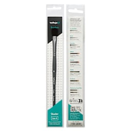 Vallejo Synthetic Squirrel Hobby Brush - Filbert Shader, Size 8, front and back of packaging