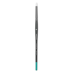 Vallejo White Synthetic Weathering Brush - Round, Medium Size 6