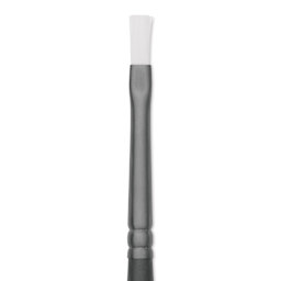 Vallejo White Synthetic Weathering Brush - Flat, Small Size 4, close up