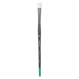 Vallejo White Synthetic Weathering Brush - Flat, Large Size 8