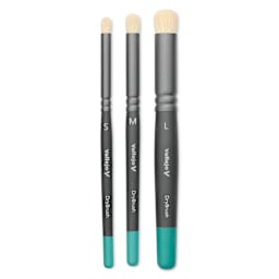 Vallejo Natural White Goat Hair Brushes - Set of 3