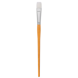Utrecht Series 300 White Taklon Brush - Bright, Size 12, Long Handle