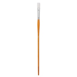 Utrecht Series 300 White Taklon Brush - Flat, Size 6, Long Handle