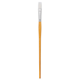 Utrecht Series 300 White Taklon Brush - Flat, Size 8, Long Handle