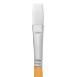 Utrecht Series 300 White Taklon Brush - Flat, Size 8