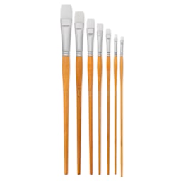 Utrecht Series 300 White Taklon Brushes - Bright, assorted sizes sold individually 