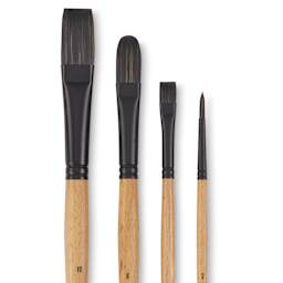 Princeton Catalyst Polytip Bristle Brushes - Blick Exclusive!, Set of 4, close-up