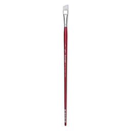 Silver Brush Art Sherpa White Synthetic Brush- Angle, Size 1/2'', Long Handle