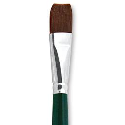 Silver Brush Ruby Satin Synthetic Brush - Bright, Size 20, Short Handle close-up