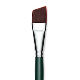 Silver Brush Ruby Satin Synthetic Brush - Angular, Size 3/4", Short Handle close-up