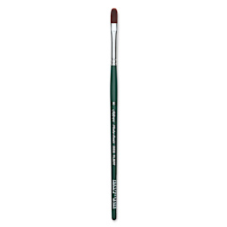 Silver Brush Ruby Satin Synthetic Brush - Filbert, Size 8, Short Handle