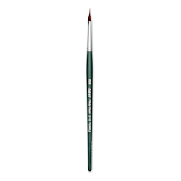 Silver Brush Ruby Satin Synthetic Brush - Pointed Triangle, X-Small, Short Handle