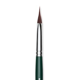 Silver Brush Ruby Satin Synthetic Brush - Pointed Triangle, Medium, Short Handle close-up