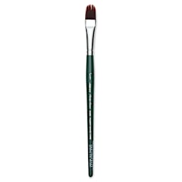 Silver Brush Ruby Satin Synthetic Brush - Filbert Comb, Size 1/2", Short Handle