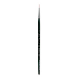 Silver Brush Ruby Satin Synthetic Brush - Monogram Liner, Size 2/0, Short Handle