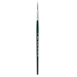 Silver Brush Ruby Satin Synthetic Brush - Script Liner, Size 2, Short Handle