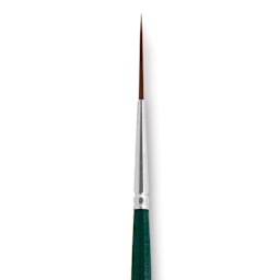 Silver Brush Ruby Satin Synthetic Brush - Script Liner, Size 2, Short Handle close-up