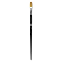 Trekell Synthetic Gold Taklon Brush - Flat, Long Handle, Size 16