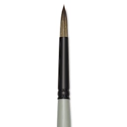 Silver Brush Black Pearl Synthetic Brush - Series 6400, Round, Size 4, Long Handle, close-up