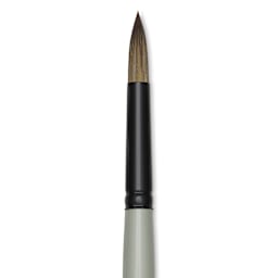 Silver Brush Black Pearl Synthetic Brush - Series 6400, Round, Size 6, Long Handle, close-up