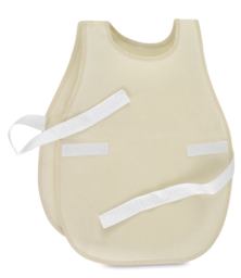 Child's White Smock - Top view of Small Smock showing ties