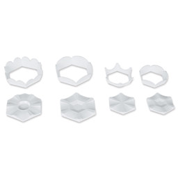 FolkArt Drizzle Volcano Paint Pour Tools - Set of 8, pieces laid out