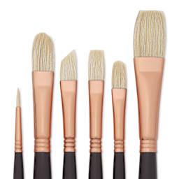 Utrecht Series 219 Soft Bristle Brush Set, close-up of brushes