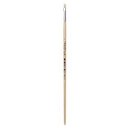 Utrecht Rhenish Pure Hog Bristle Brush - Flat, Size 1, Long Handle