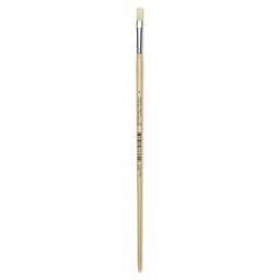 Utrecht Rhenish Pure Hog Bristle Brush - Flat, Size 3, Long Handle