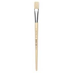 Utrecht Rhenish Pure Hog Bristle Brush - Flat, Size 10, Long Handle