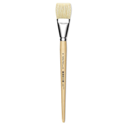 Utrecht Rhenish Pure Hog Bristle Brush - Flat, Size 18, Long Handle