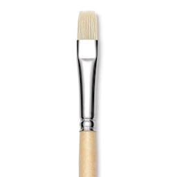 Utrecht Rhenish Pure Hog Bristle Brush - Bright, Size 4, Long Handle