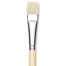 Utrecht Rhenish Pure Hog Bristle Brush - Bright, Size 8, Long Handle