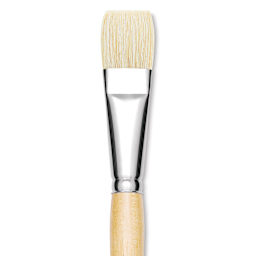 Utrecht Rhenish Pure Hog Bristle Brush - Bright, Size 12, Long Handle