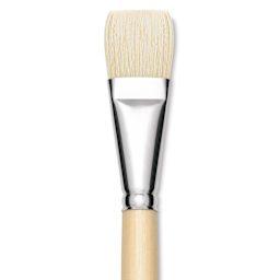 Utrecht Rhenish Pure Hog Bristle Brush - Bright, Size 14, Long Handle